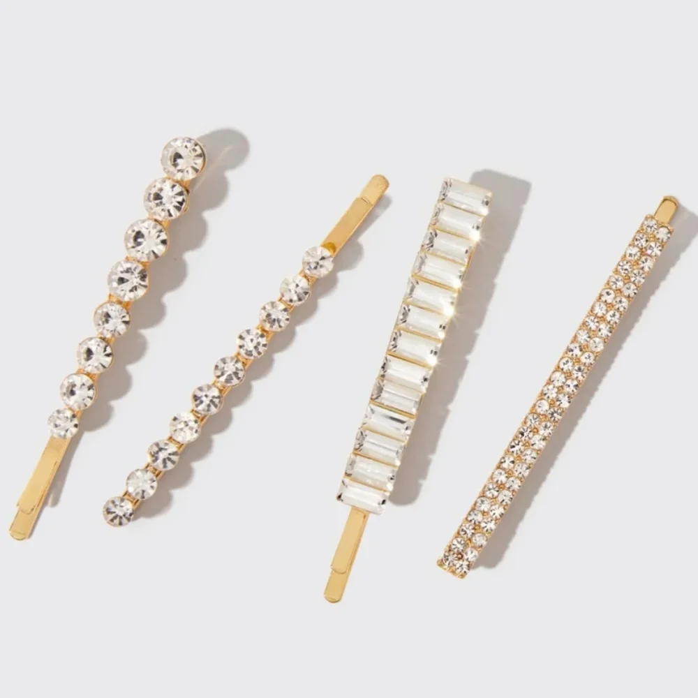Kitsch All Dressed Up Rhinestone Bobby Pins 4 Piece Set